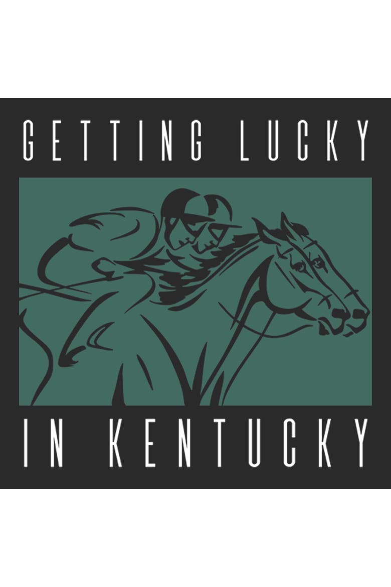 Men's Lost Gods Jockey Getting Lucky in Kentucky  Graphic T-Shirt, Alternate, color, Charcoal