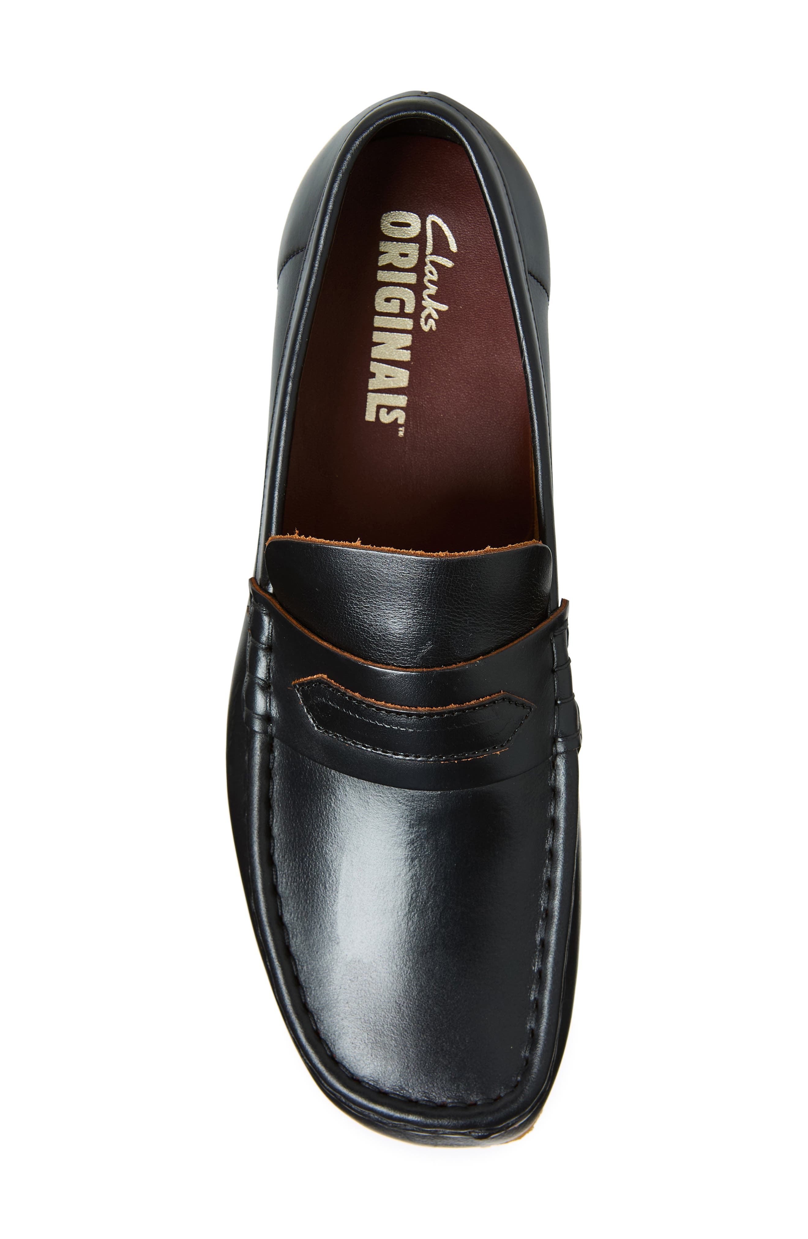Clarks<sup>®</sup> Wallabee Penny Loafer, Alternate, color, Blk Smooth