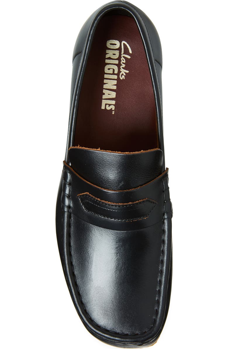 Clarks<sup>®</sup> Wallabee Penny Loafer, Alternate, color, Blk Smooth