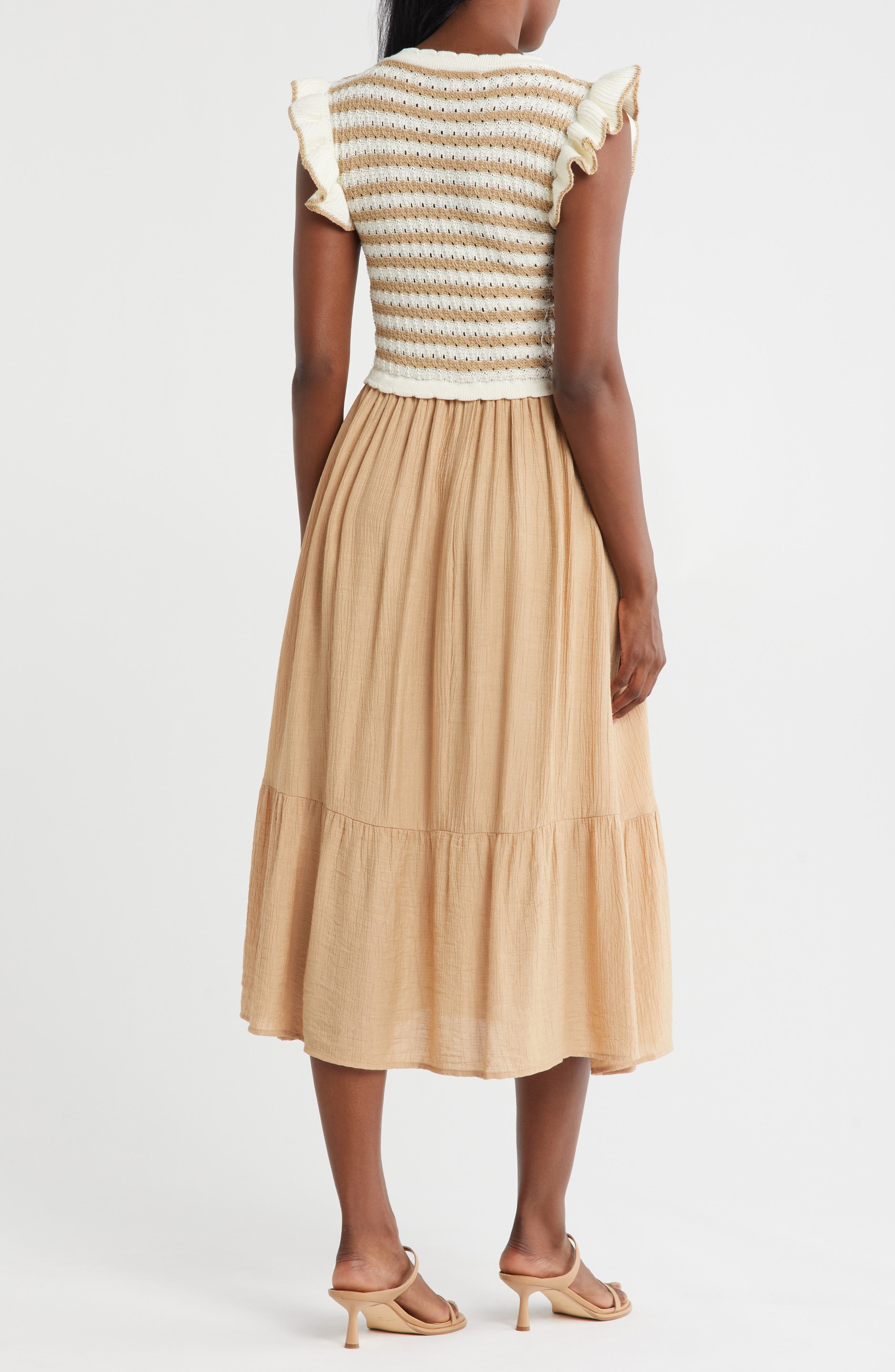 Mixed Media Midi Dress - image 2