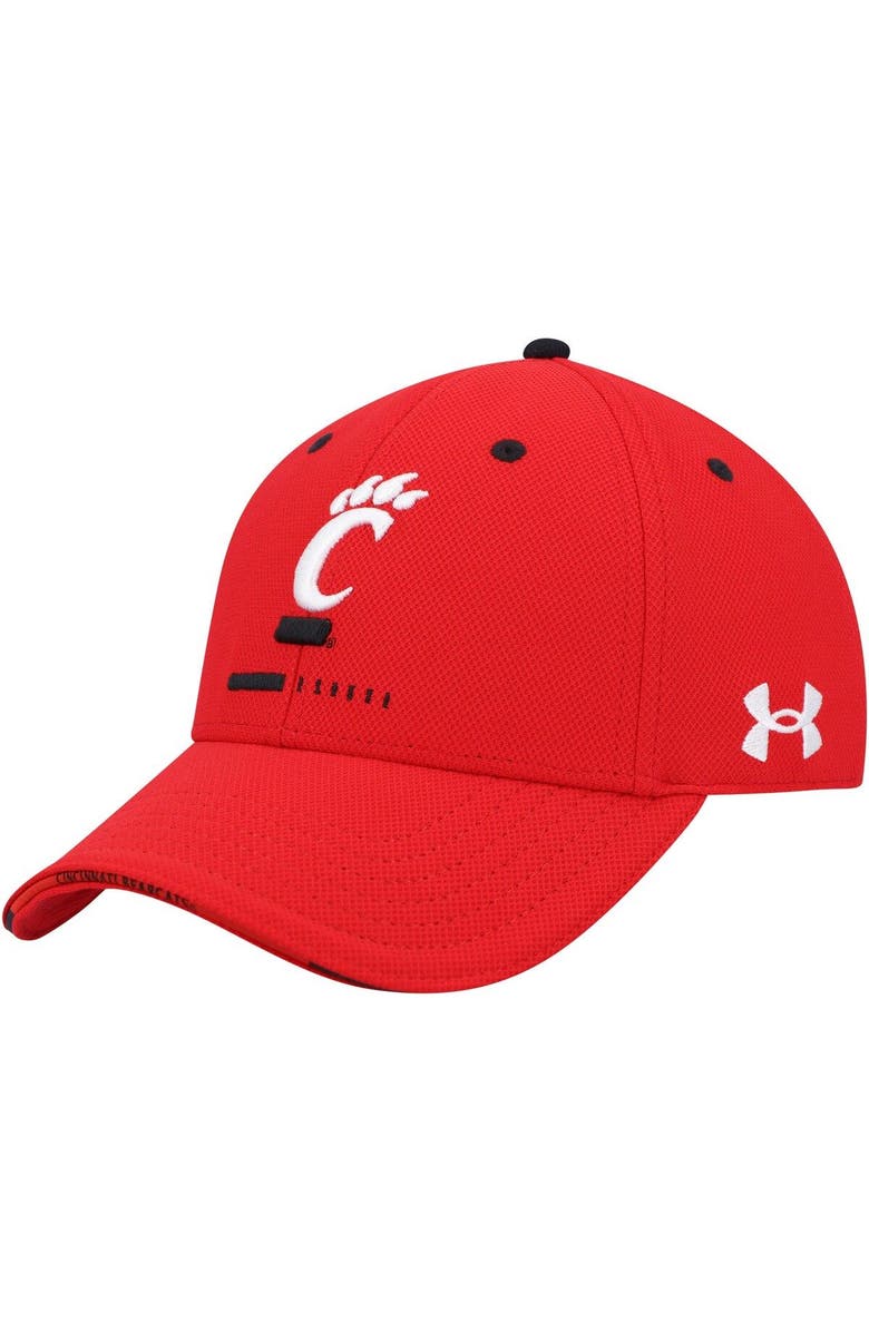 Under Armour Men's Under Armour Red Cincinnati Bearcats Blitzing Accent Performance Adjustable Hat, Main, color,
