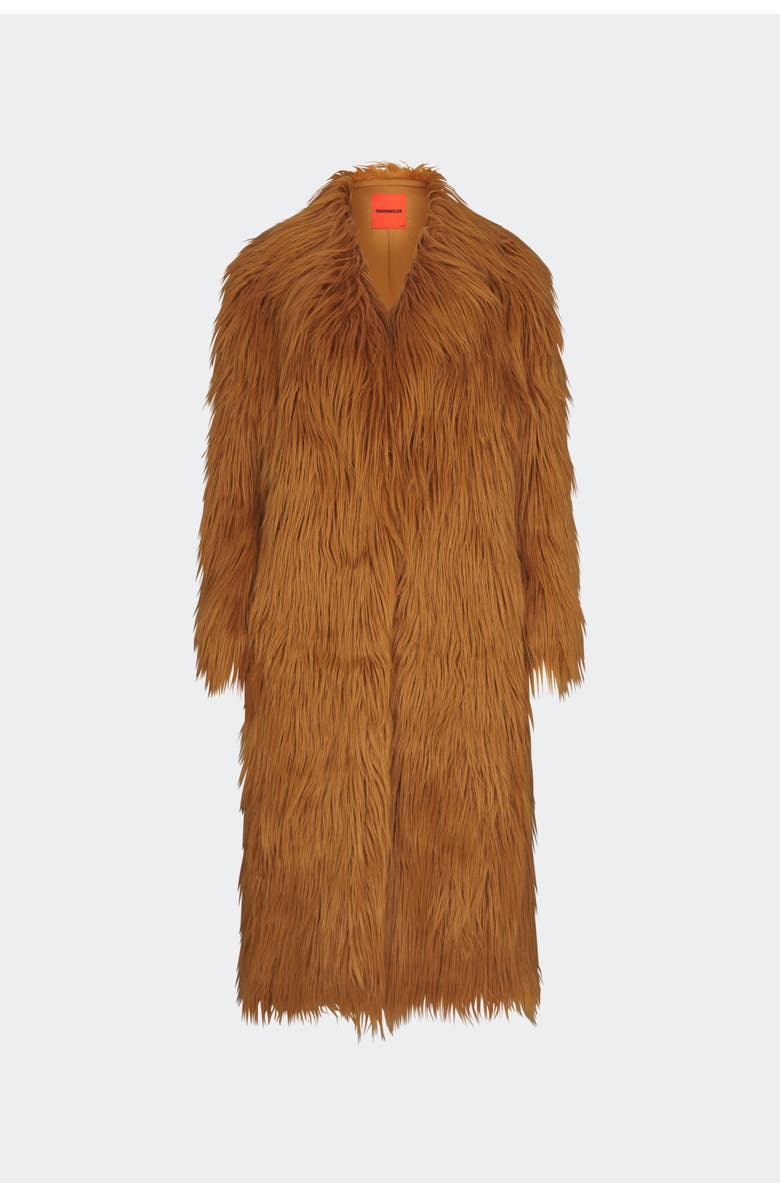 SIMONMILLER LETT SHAGGY FAUX FUR COAT, Alternate, color, Wheat