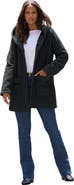 Roaman's Plus Size Hooded Teddy Fleece Coat