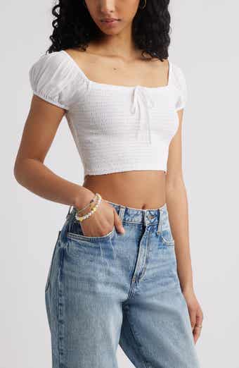 BP. Smocked Crop Top