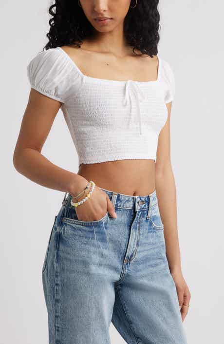 BP. Smocked Crop Top