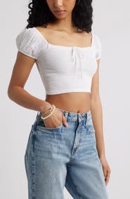 BP. Smocked Crop Top