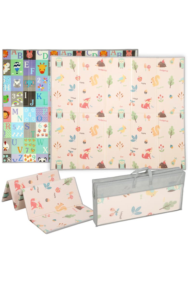 Baby Play Mat 71" x 59", Foldable XPE Foam Crawling Mat, Double-Sided, Main, color, multi-colored