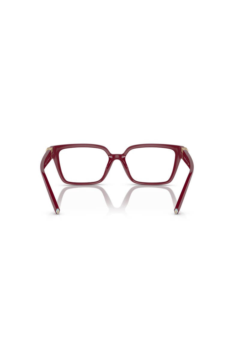 Tiffany & Co. 53mm Rectangle optical glasses, Alternate, color, Red