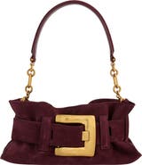 Balmain Anthem Mini suede leather bag