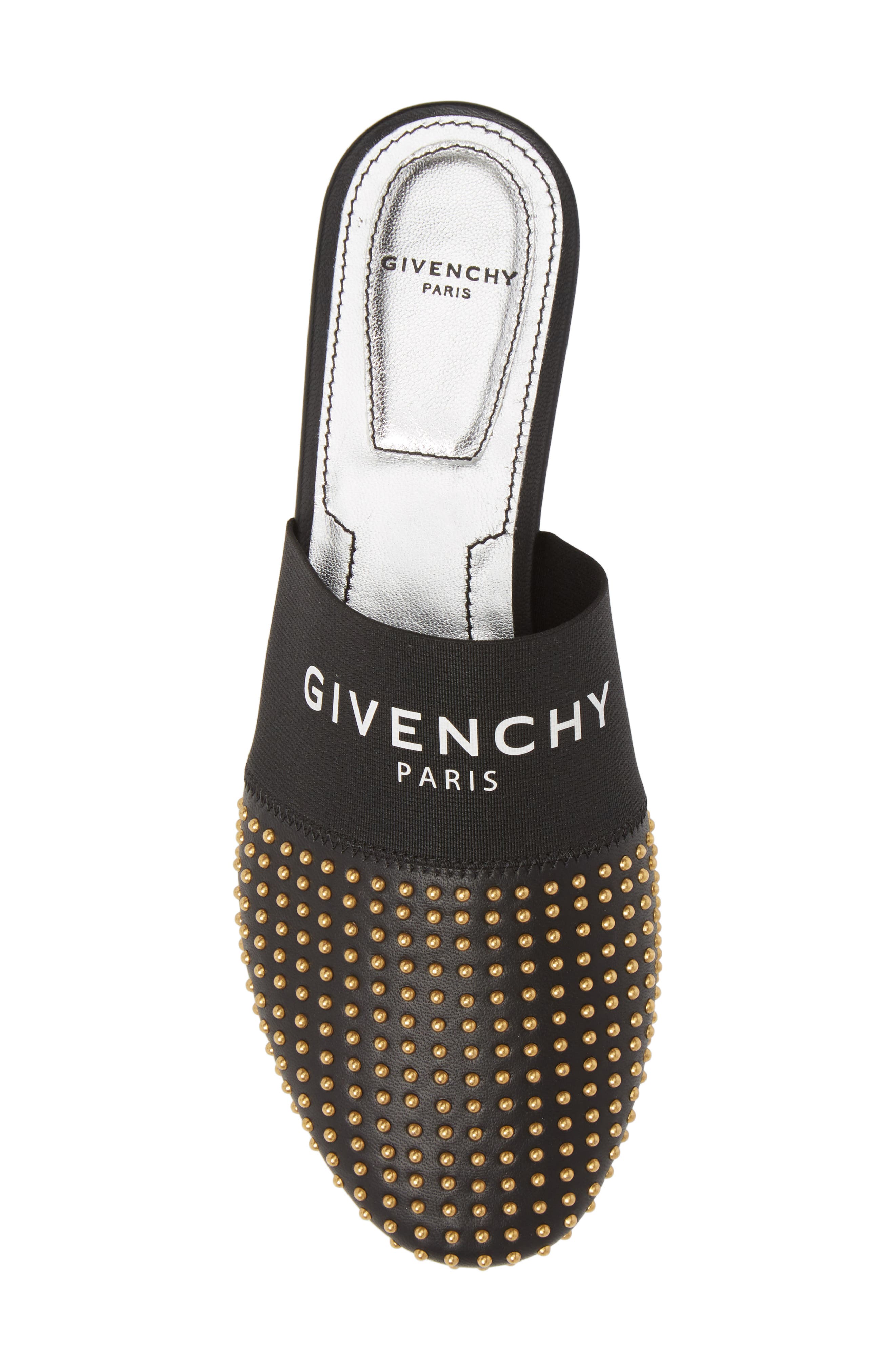Studded Mule, Alternate, color, BLACK