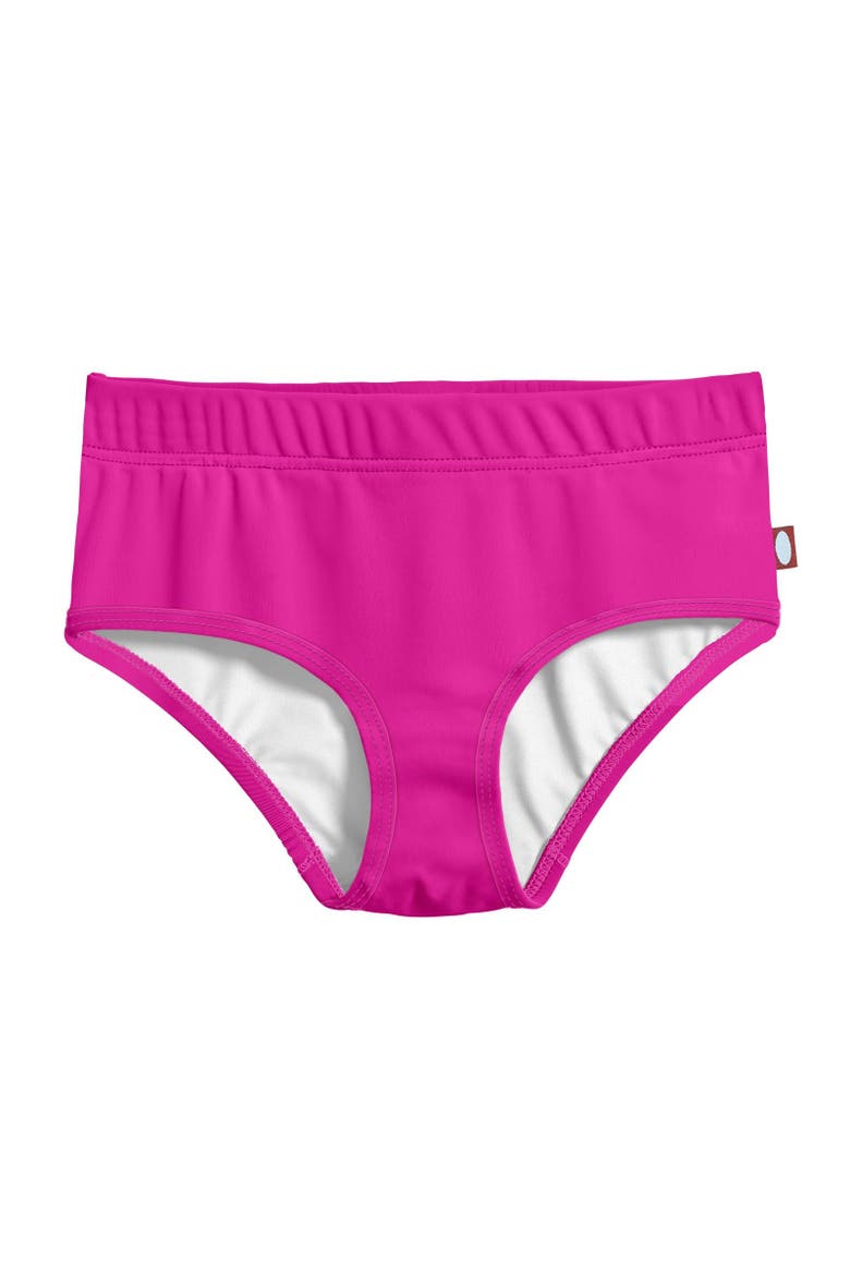 Girls Extra-Coverage UPF 50+ Lined Swim Briefs, Main, color, Hot Pink