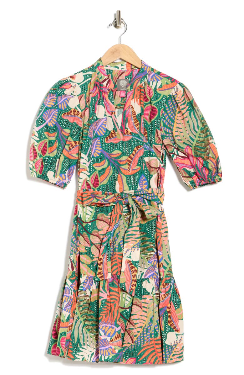 Vince Camuto Balloon Sleeve Minidress, Alternate, color, Green