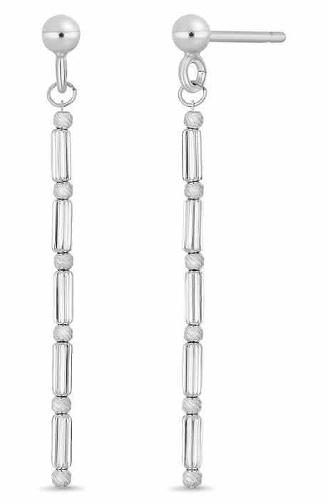 Bony Levy 14K White Gold Linear Drop Earrings