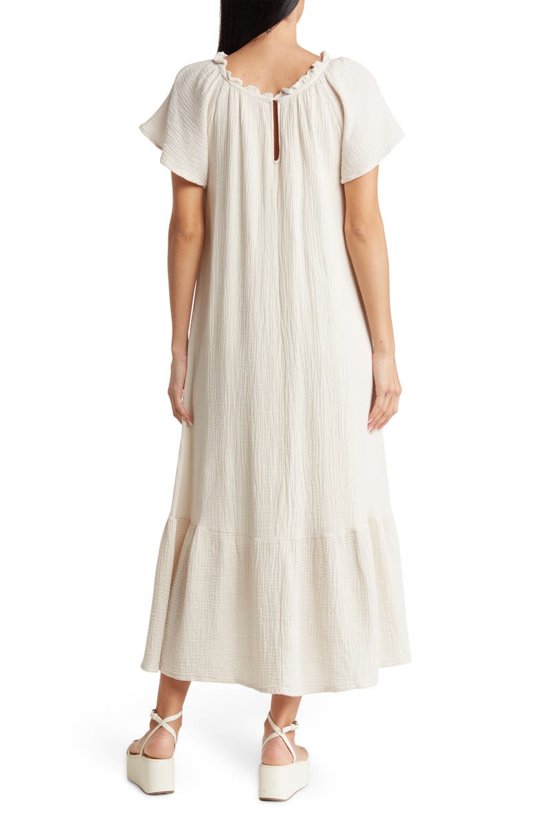 STITCHDROP Cap Sleeve Tiered Maxi Dress, Alternate, color, 