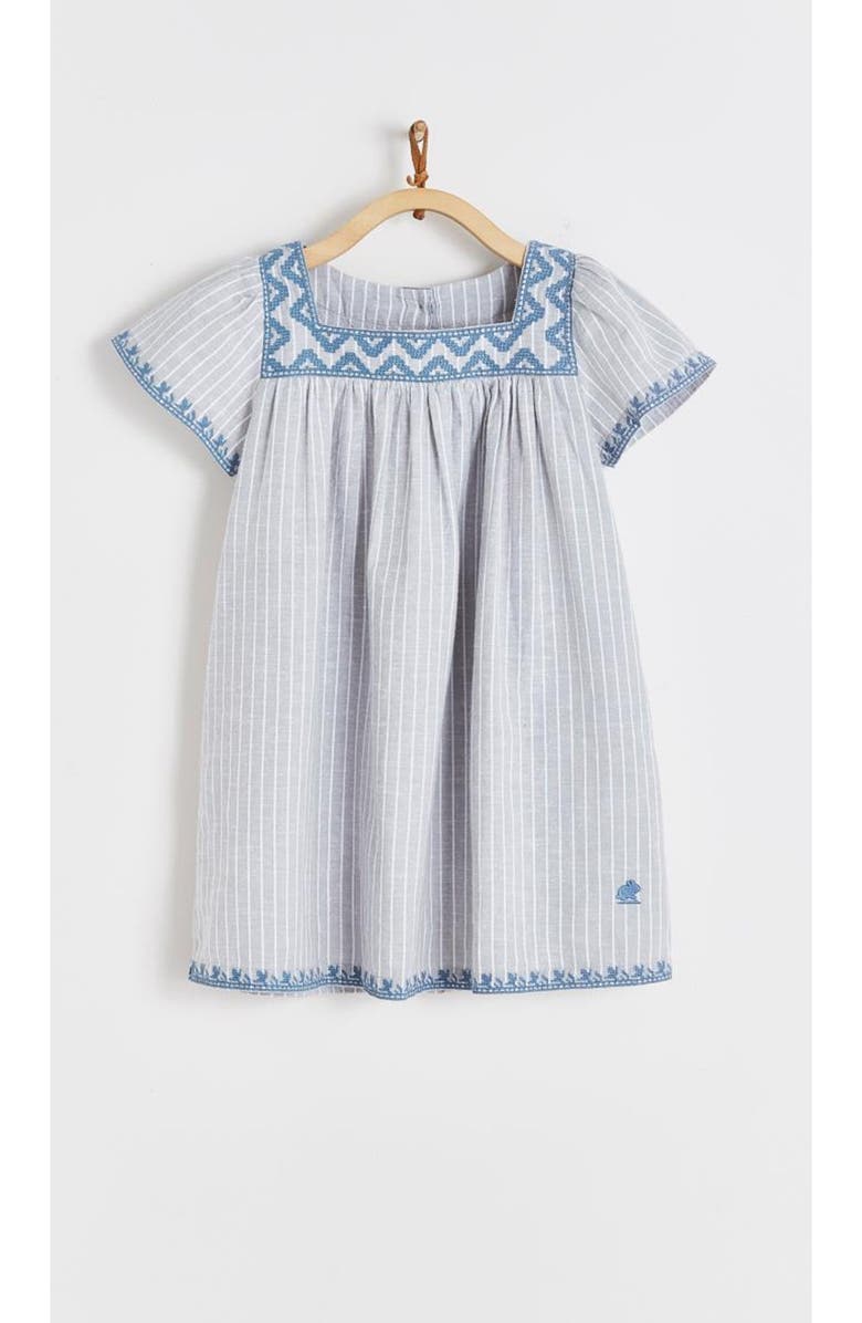 Babycottons Dress Gardenia Grey Linen for Toddler, Main, color, Grey