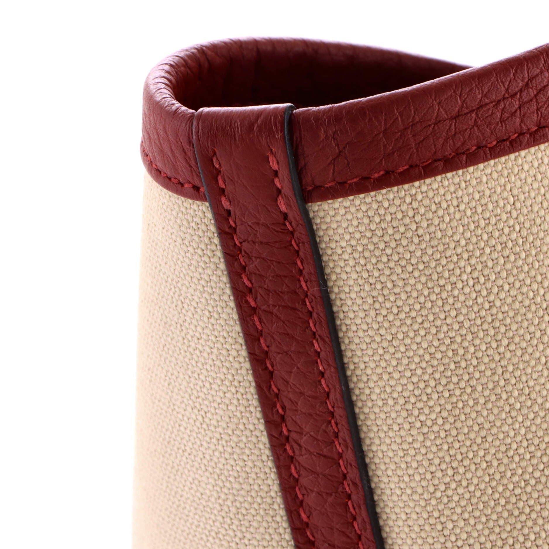 Pursangle Tote Canvas with Leather, Alternate, color, Beige