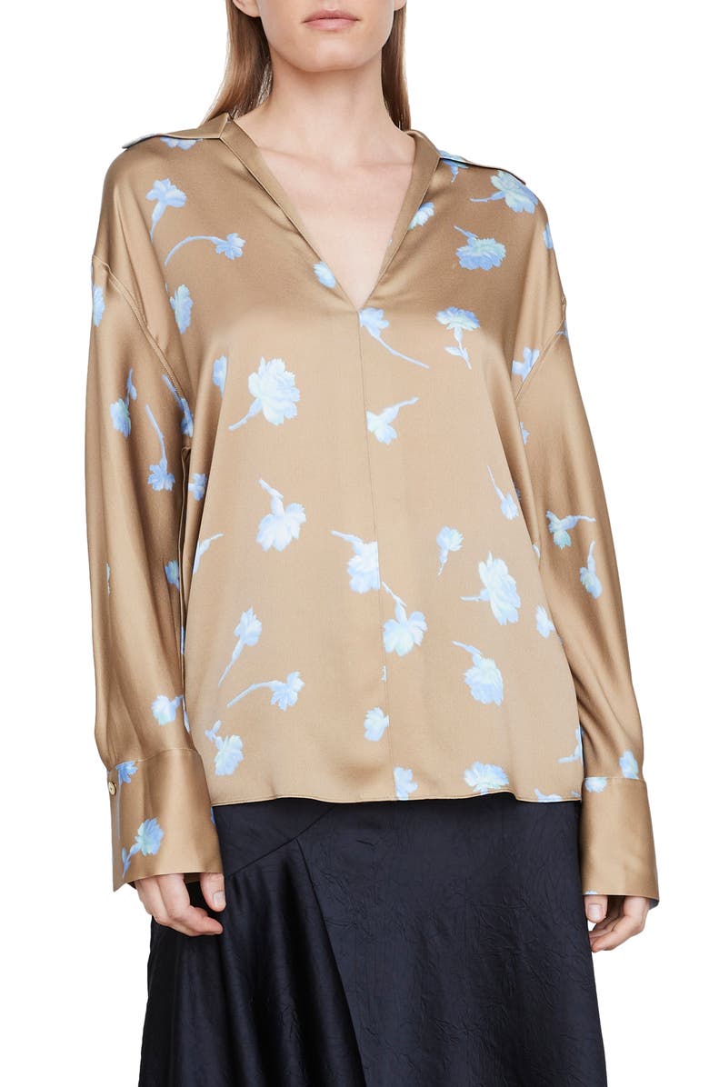 Vince Sea Carnation Silk Shirt, Main, color,