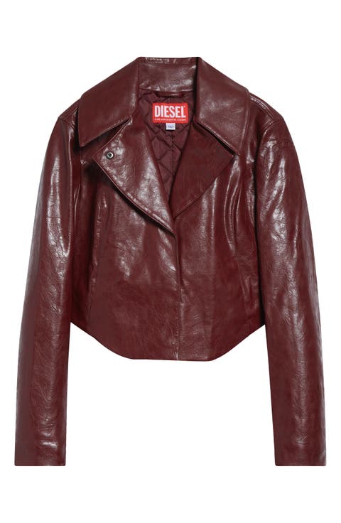 G-Ameck Faux Leather Crop Jacket