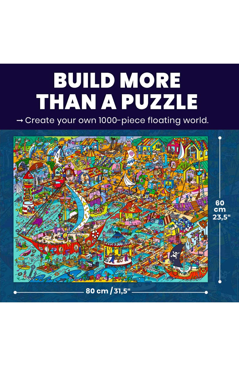 Quokka 1000 Piece Jigsaw Puzzle for Adults - Furfloat Kingdom, Twigtail Kingdom, Rocktail Kingdom & Blush Lotus Kingdom, Alternate, color, Furfloat Kingdom