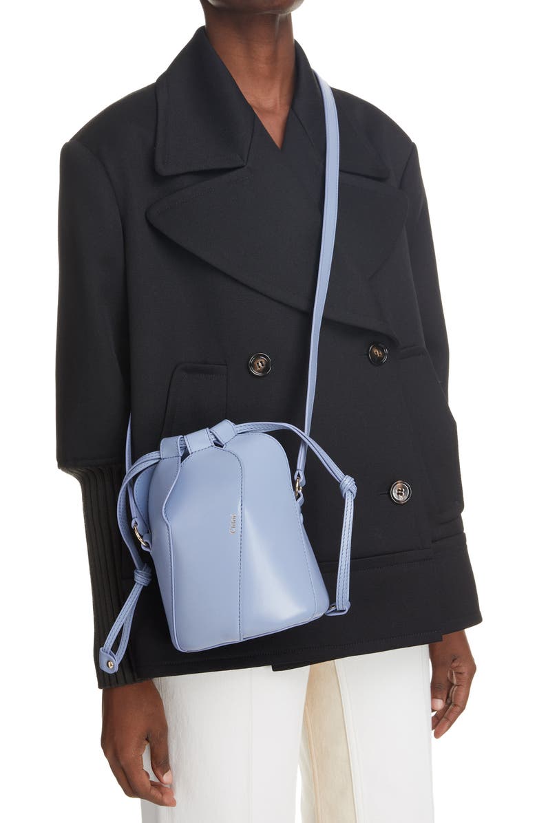 Chloé Mini Tulip Leather Bucket Bag, Alternate, color,