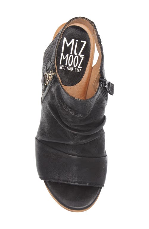 Miz Mooz Carla Peep Toe Bootie In Black