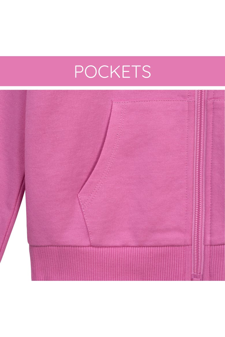 Lilo & Stitch Fleece Zip-Up Hoodie, Alternate, color, Angel Pink