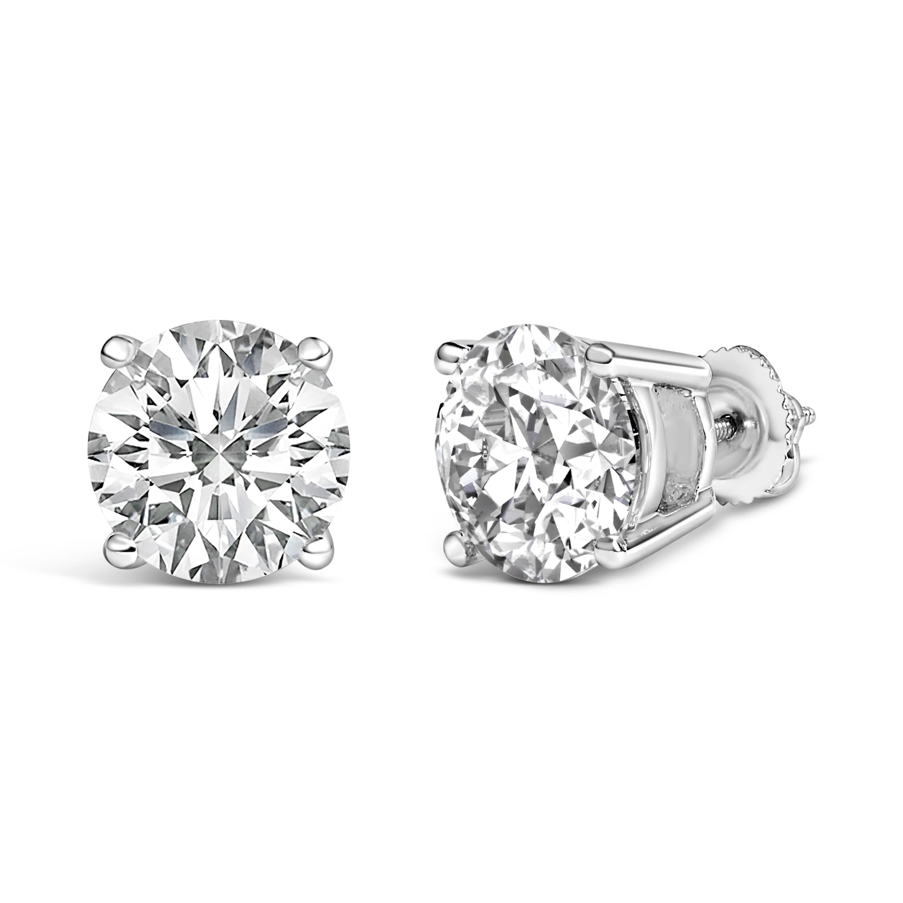 Haus of Brilliance Platinum 4.00 Cttw Round Lab Grown Diamond Solitaire ...