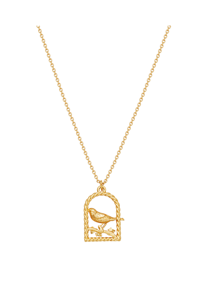Robin Necklace, Alternate, color, Gold