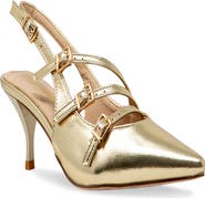 CHASE AND CHLOE Multibuckle Slingback Pump