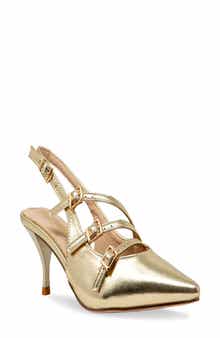 CHASE AND CHLOE Multibuckle Slingback Pump