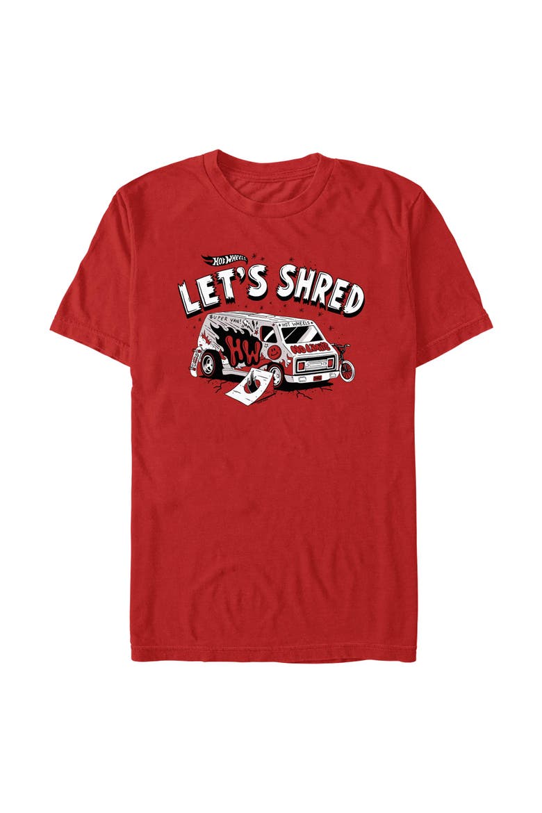 Men's Let's Shred Cartoon T-Shirt, Main, color, Red