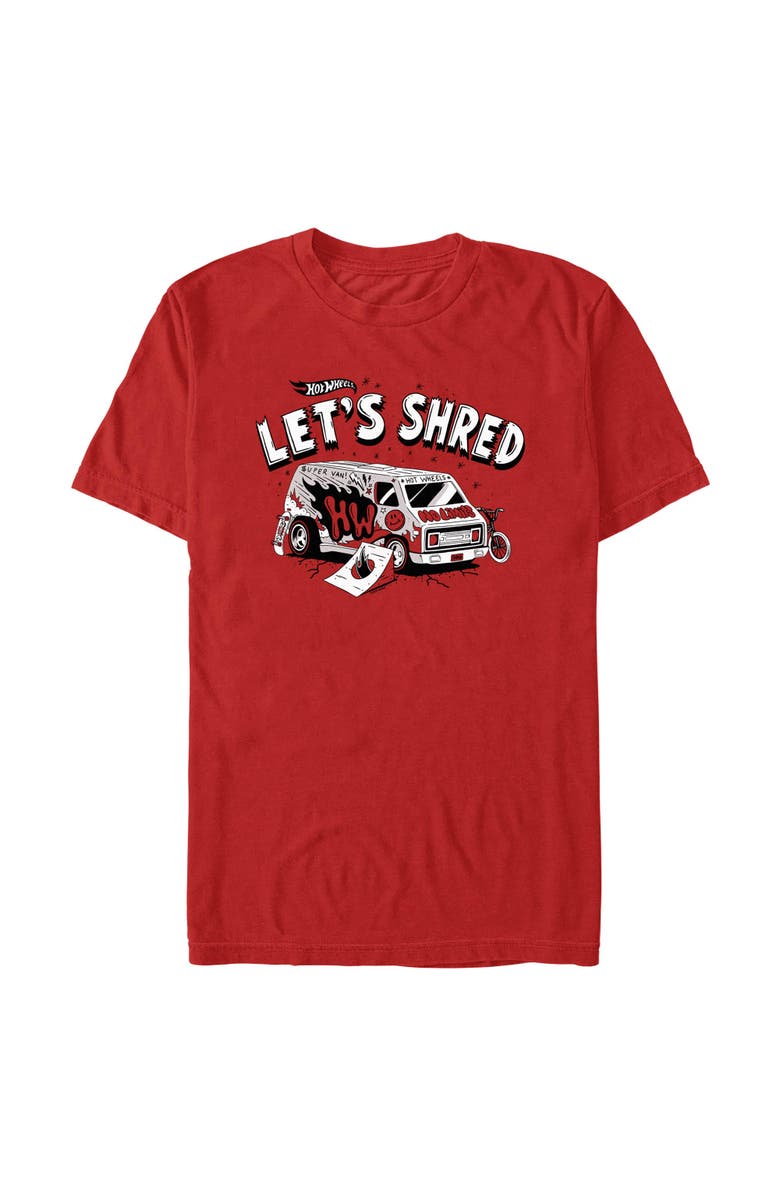 Hot Wheels Men's Hot Wheels Let's Shred Cartoon Graphic T-Shirt, Main, color, Red