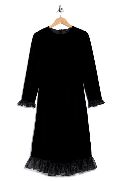 Area Stars Terra Long Sleeve Fit & Flare Midi Dress In Black
