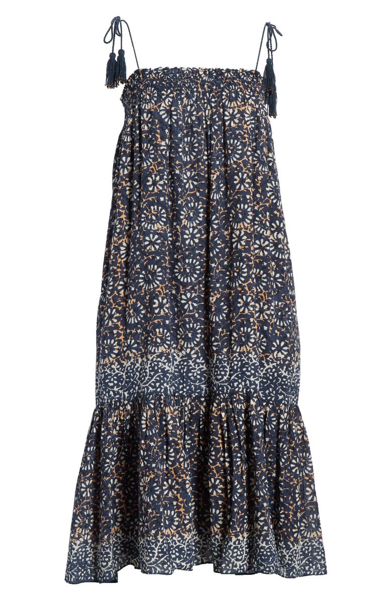 Ulla Johnson Eugenia Floral Print Midi Dress, Alternate, color,