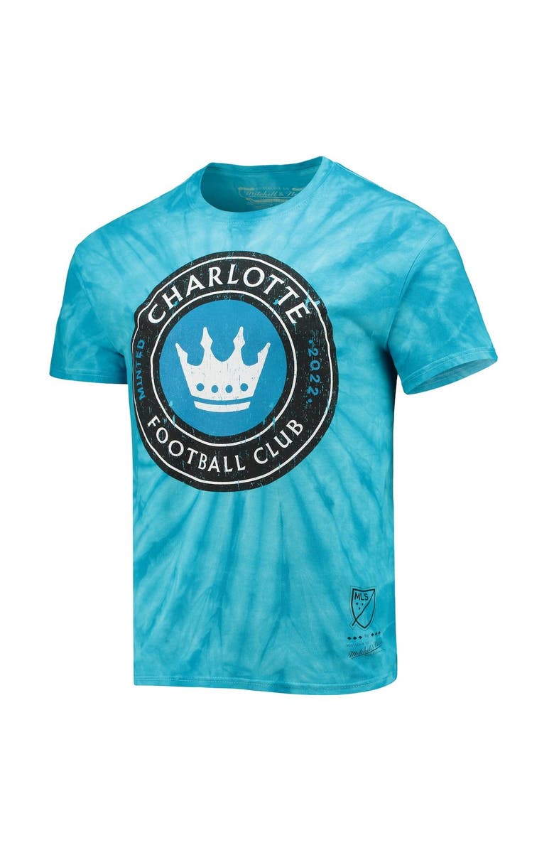 Mitchell & Ness Men's Mitchell & Ness Blue Charlotte FC Vintage Tie Dye T-Shirt, Alternate, color, 