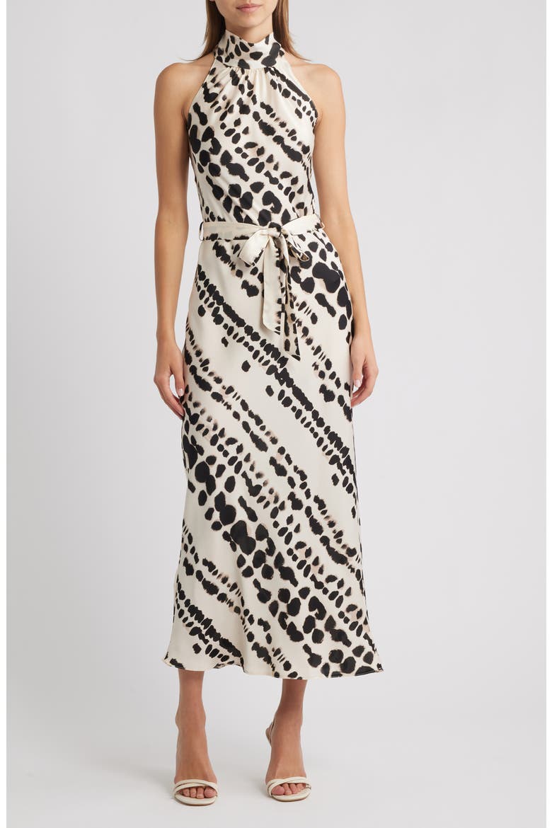 Sleeveless Satin Maxi Dress, Main, color, NEUTRAL
