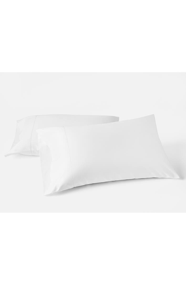 Coyuchi Heritage Set of 2 400 Thread Count Organic Cotton Percale Pillowcases, Alternate, color, Alpine White