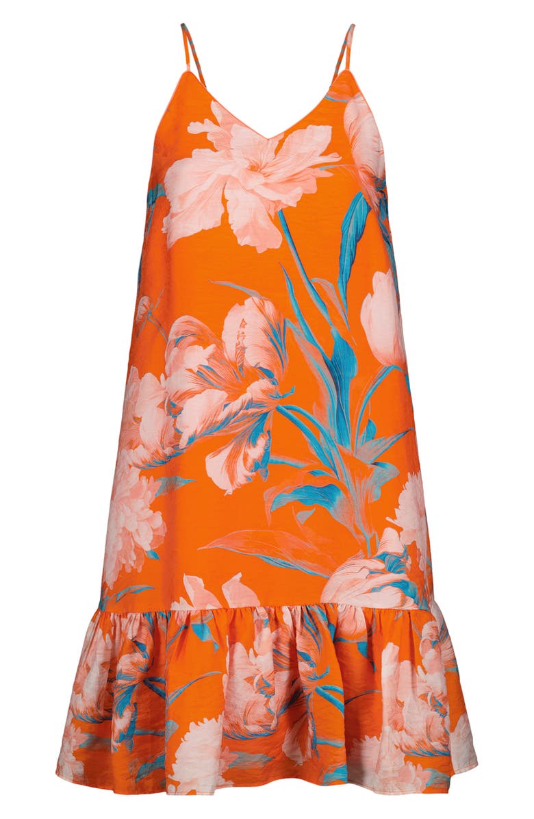 Robert Graham Lucy Floral Trapeze Dress, Alternate, color, Orange