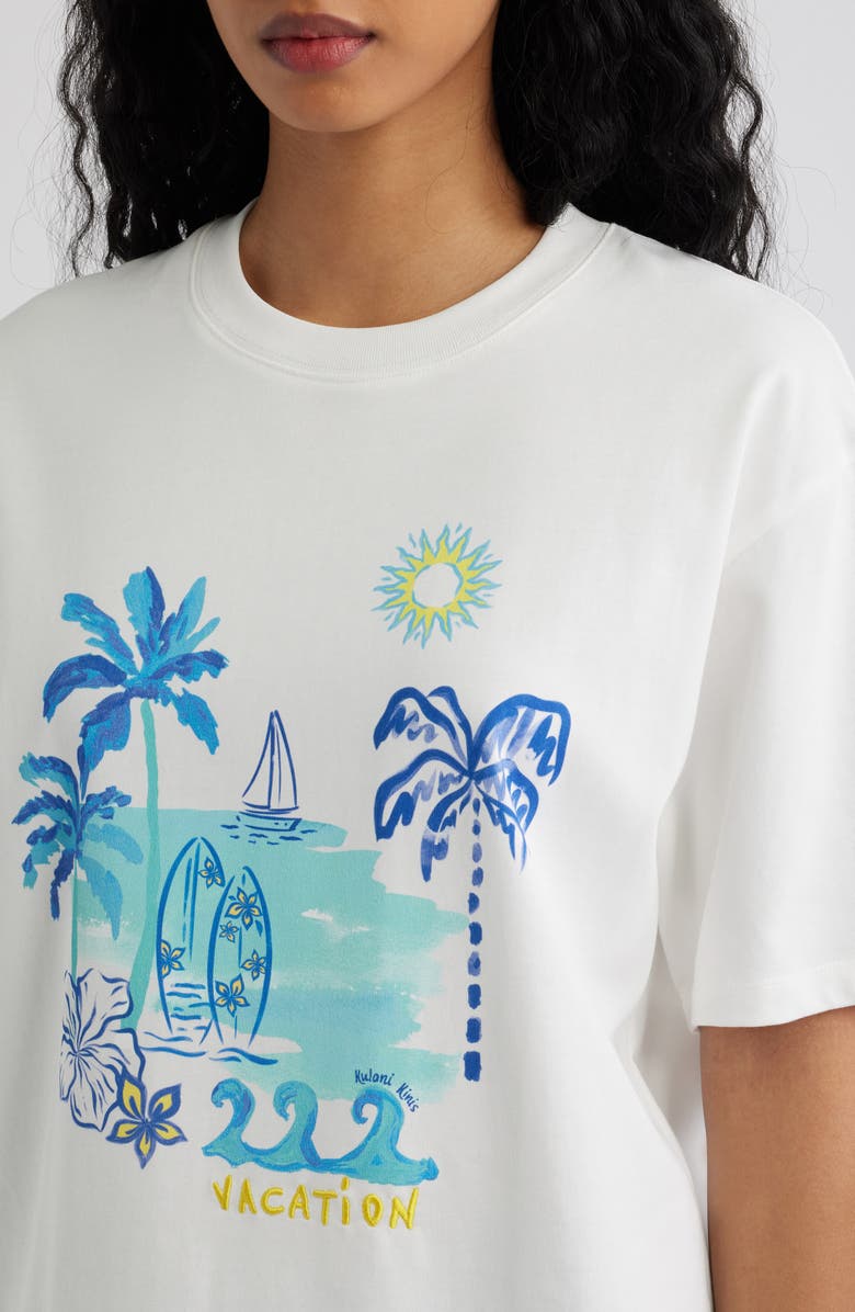 Kulani Kinis Boyfriend Graphic T-Shirt, Alternate, color, Shell Spritz