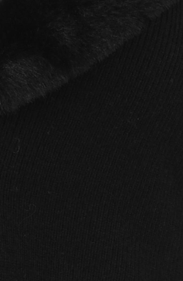 HOUSE OF CB Blanche Crop Cardigan with Removable Faux Fur Trim, Alternate, color,