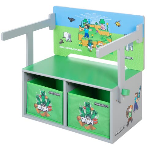 2In1 Bench & Table Wooden Seating Converts To Play Desk