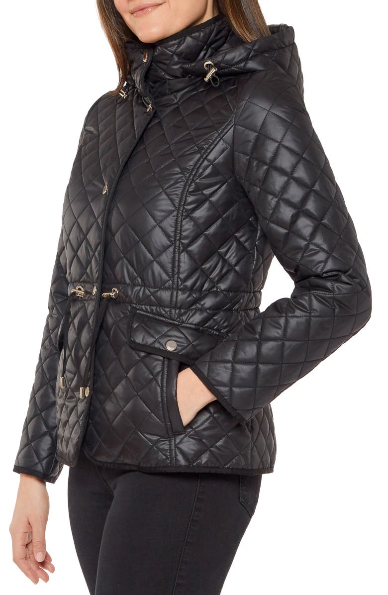 Kate Spade New York quilted hooded jacket, Alternate, color, 
