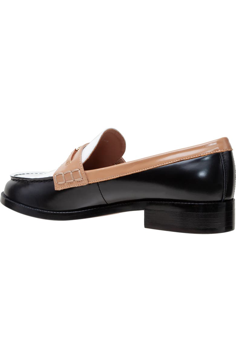 Linea Paolo Endy Bit Loafer, Alternate, color, Black/ Ivory/ Toffee