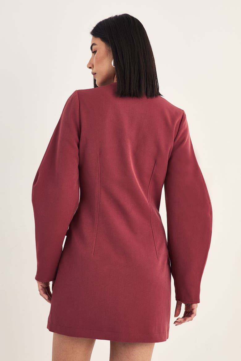 Button Through Mini Blazer Dress, Alternate, color, Tobacco