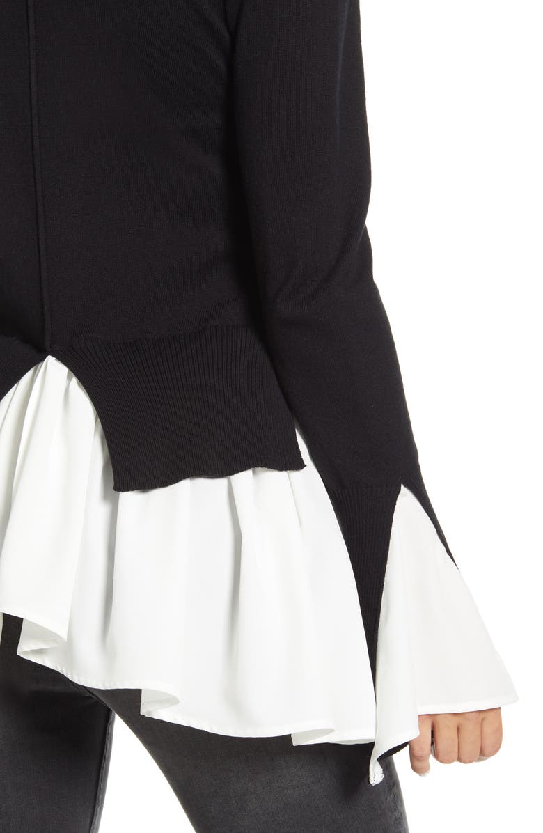 English Factory Twofer Turtleneck Sweater, Alternate, color, 