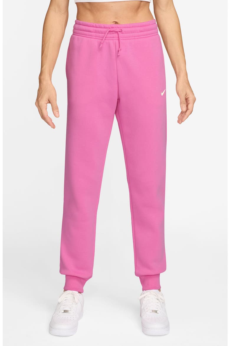 Sportswear Phoenix Fleece Mid Rise Joggers, Main, color, PLAYFUL PINK/ SAIL