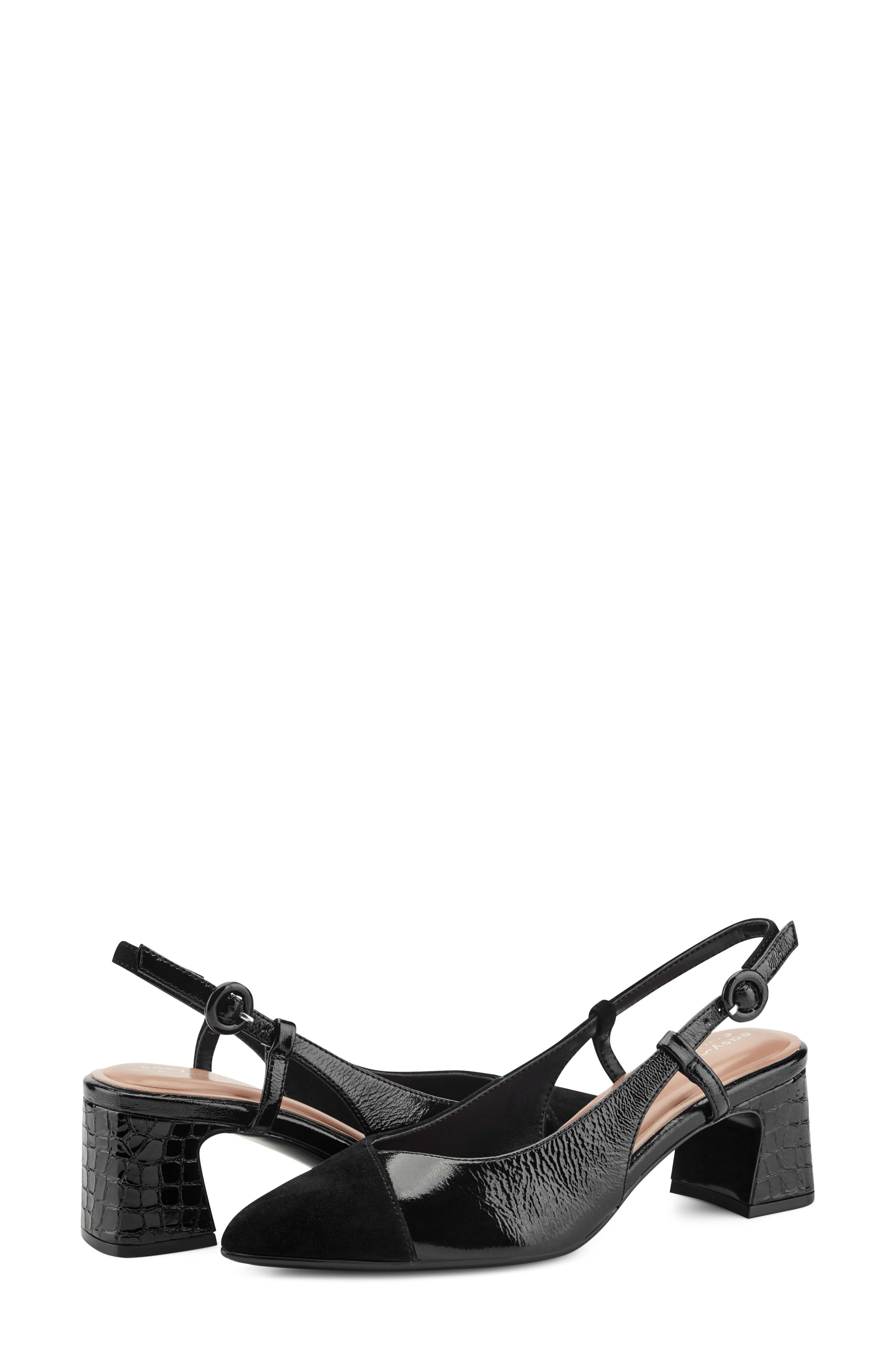 Nailah Slingback Pump, Alternate, color, BLACK