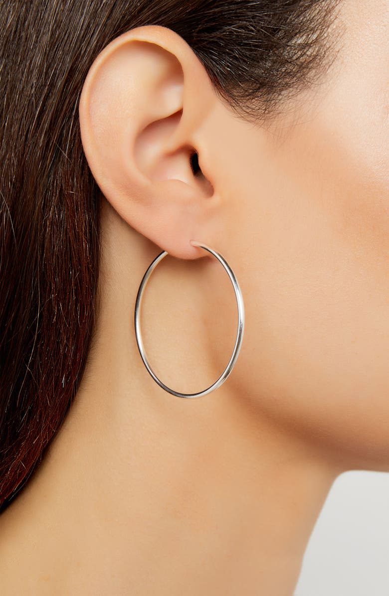 Argento Vivo Sterling Silver Argento Vivo Endless Hoops, Alternate, color, Silver