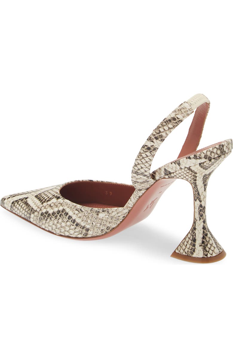 Amina Muaddi Holli Snakeskin Embossed Slingback Pump, Alternate, color,