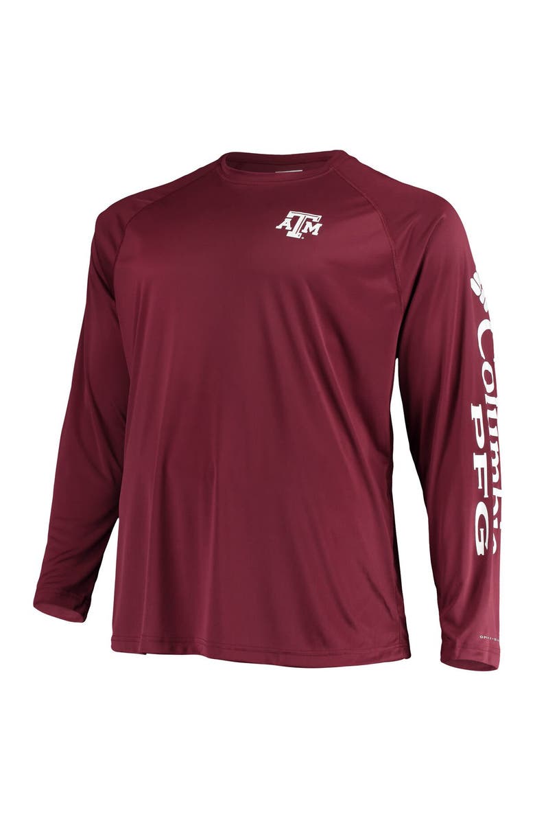 Columbia Men's Columbia Maroon Texas A&M Aggies Big & Tall Terminal Tackle Omni-Shade Long Sleeve Raglan T-Shirt, Alternate, color, Maroon